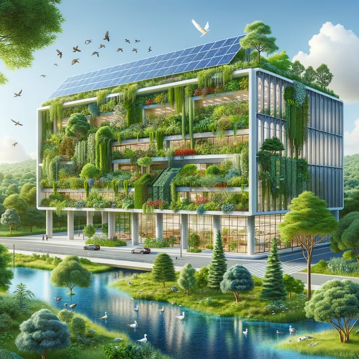 Green Architecture | Eco-Friendly Building Design | AI Art Generator |  Easy-Peasy.AI