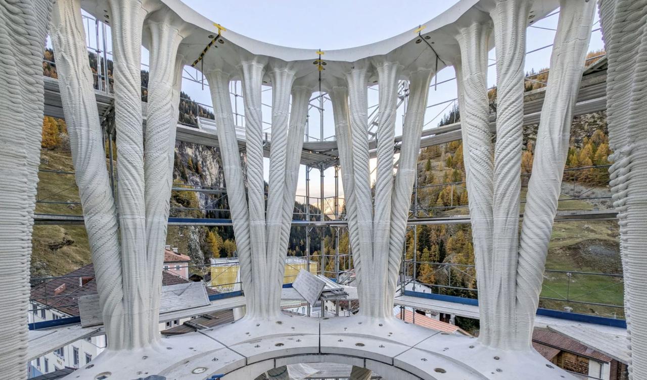 30 meters tall, 3D printed Tor Alva unveiled in the Swiss Alps |  VoxelMatters - The heart of additive manufacturing